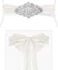 Silk Crystal Sash Ivory by Tiffany Rose