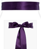 Smooth Satin Sash Dark Purple by Tiffany Rose