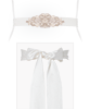 Victoria Pearl Beaded Sash Ivory by Tiffany Rose