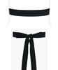 Velvet Ribbon Sash Black by Tiffany Rose