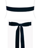 Velvet Ribbon Sash Rich Navy by Tiffany Rose