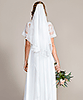 Silk Wedding Veil Long (Ivory White) by Tiffany Rose
