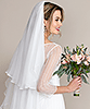 Voile de mariée court en soie (BlancIvoire) by Tiffany Rose