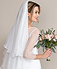 Hochzeitsschleier Seide in kurz (Elfenbein Weiß) by Tiffany Rose