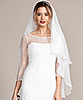 Silk Wedding Veil Short (Ivory White) by Tiffany Rose