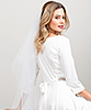 Voile de mariée cut edge court (Ivoire) by Tiffany Rose