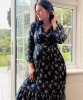 Maxi-Umstandskleid Bella (Disty Navy Floral) by Tiffany Rose