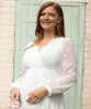 Bella Maxi Maternity Dress (White) by Tiffany Rose