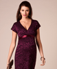 Bridget Maternity Lace Dress Claret by Tiffany Rose