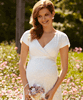 Bridget Maternity Lace Dress Ivory by Tiffany Rose