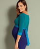 Colour Block Maternity Dress Biscay Blue by Tiffany Rose