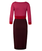 Colour Block Maternity Dress (Cherry Spice) by Tiffany Rose