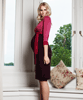 Colour Block Maternity Dress (Cherry Spice) by Tiffany Rose