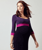 Colour Block Maternity Dress (Purple) by Tiffany Rose