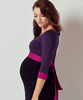 Colour Block Maternity Dress (Purple) by Tiffany Rose