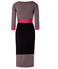 Colour Block Maternity Dress (Truffle) by Tiffany Rose