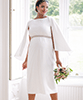 Christina Cape Dress Ivory White by Tiffany Rose