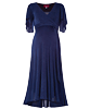 Cocoon Nursing Dress (Velvet Blue) by Tiffany Rose