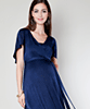 Cocoon Nursing Dress (Velvet Blue) by Tiffany Rose