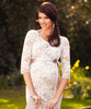 Charlotte Maternity Dress Oyster Cream by Tiffany Rose