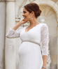 Chloe Lace Maternity Wedding Gown Ivory by Tiffany Rose