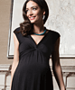 Clara Maternity Gown Long (Black) by Tiffany Rose