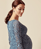 Clemence Lace Maternity Dress Steel Blue by Tiffany Rose