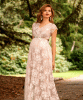 Eden Langes Umstandsabendkleid in Blush by Tiffany Rose