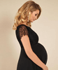 Eleanor Maternity Dress (Black) by Tiffany Rose