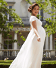 Elizabeth Maternity Wedding Gown Long Ivory by Tiffany Rose