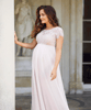 Elizabeth Maternity Gown Soft Mist Pink by Tiffany Rose