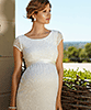 Emma Maternity Shift Dress Ivory by Tiffany Rose