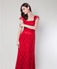 Eva Lace Maternity Gown (Scarlet) by Tiffany Rose