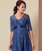 Flossie Maternity Dress Short Riviera Blue by Tiffany Rose