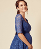 Flossie Umstandsmoden Kleid kurz in Riviera Blau by Tiffany Rose