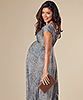 Francesca Umstands Maxikleid in Bronze Blau by Tiffany Rose