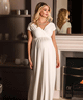Francesca Maternity Maxi Wedding Dress Ivory by Tiffany Rose