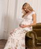 Francesca Maxi Maternity Dress Petal Pink Floral by Tiffany Rose