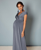 Francesca Maternity Maxi Dress in Steel Blue by Tiffany Rose