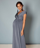 Robe de Grossesse Maxi Francesca Bleu Gris by Tiffany Rose