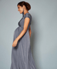 Francesca Maternity Maxi Dress in Steel Blue by Tiffany Rose