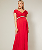 Francesca Maternity Maxi Dress Sunset Red by Tiffany Rose