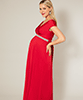 Francesca Maternity Maxi Dress Sunset Red by Tiffany Rose