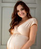 Francesca Maternity Dress Champagne by Tiffany Rose