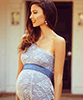 Gia Maternity Lace Gown Infinity Blue by Tiffany Rose