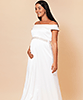 Grace Off-Shoulder Maternity Wedding Gown (Ivory) by Tiffany Rose