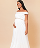 Robe de mariée de maternité à épaules dénudées Grace (Ivoire) by Tiffany Rose