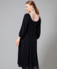 Isla Ribbed Jersey Dress (Black) by Tiffany Rose