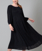 Robe en jersey côtelé Isla (Noir) by Tiffany Rose