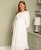 Isla Ribbed Jersey Dress (Ivory) by Tiffany Rose